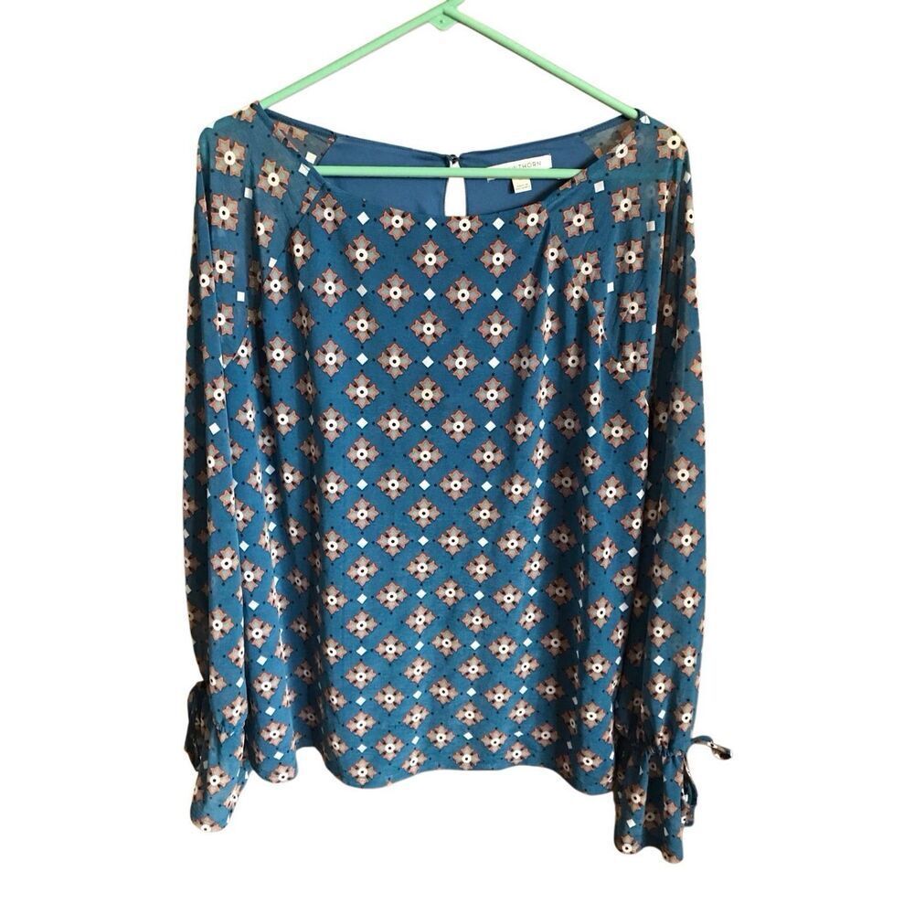 41 Hawthorn plus Size XXL blue long sleeve blouse top Stitch Fix